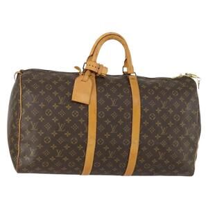 LOUIS VUITTON Monogram Keepall 55 Boston Bag M41424 LV Auth 157212